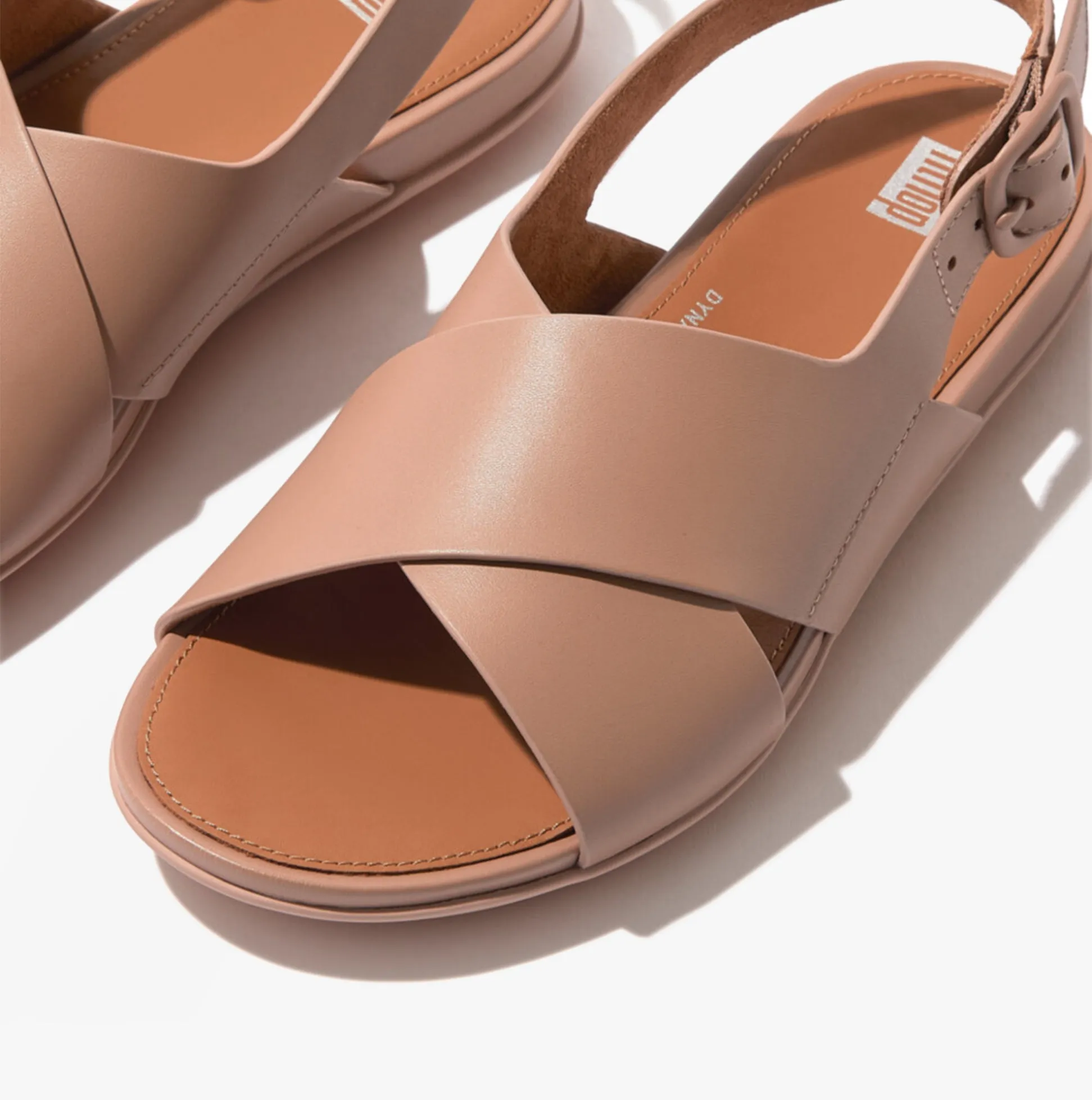 FitFlop GRACIE CRISSCROSS Womens Back-Strap Sandals Beige
