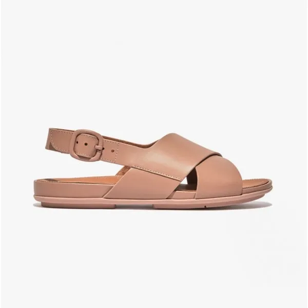 FitFlop GRACIE CRISSCROSS Womens Back-Strap Sandals Beige