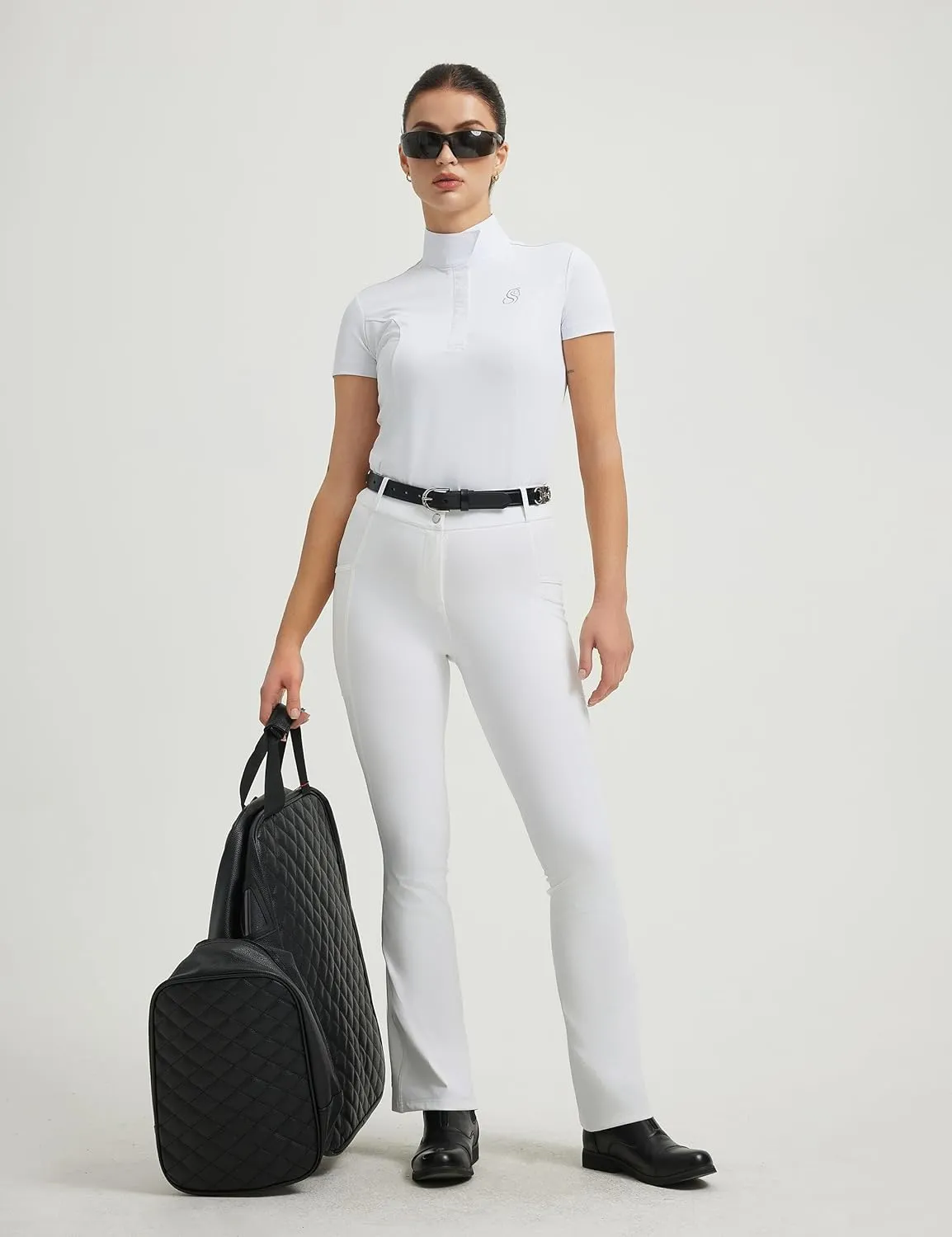 FitsT4 Sports Women's Bootcut Riding Breeches Full Seat Equestrian Pants Summer Riding Tights for Women