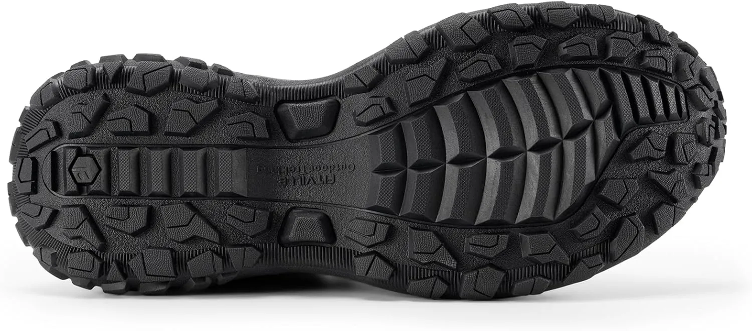 FitVille Wide Slip on Shoes for Men Hiking Walking Shoes Trekking Loafer with Arch Support | Slip Resistant | Wide Toe Box