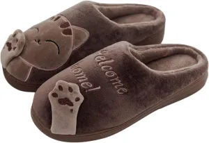 FJWYSANGU Womens & Mens Memory Foam Fuzzy Warm Slip On House Slippers - Cute Animal Slippers - Soft Plush Home Shoes - Indoor & Outdoor