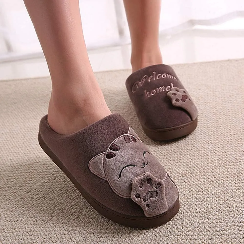 FJWYSANGU Womens & Mens Memory Foam Fuzzy Warm Slip On House Slippers - Cute Animal Slippers - Soft Plush Home Shoes - Indoor & Outdoor