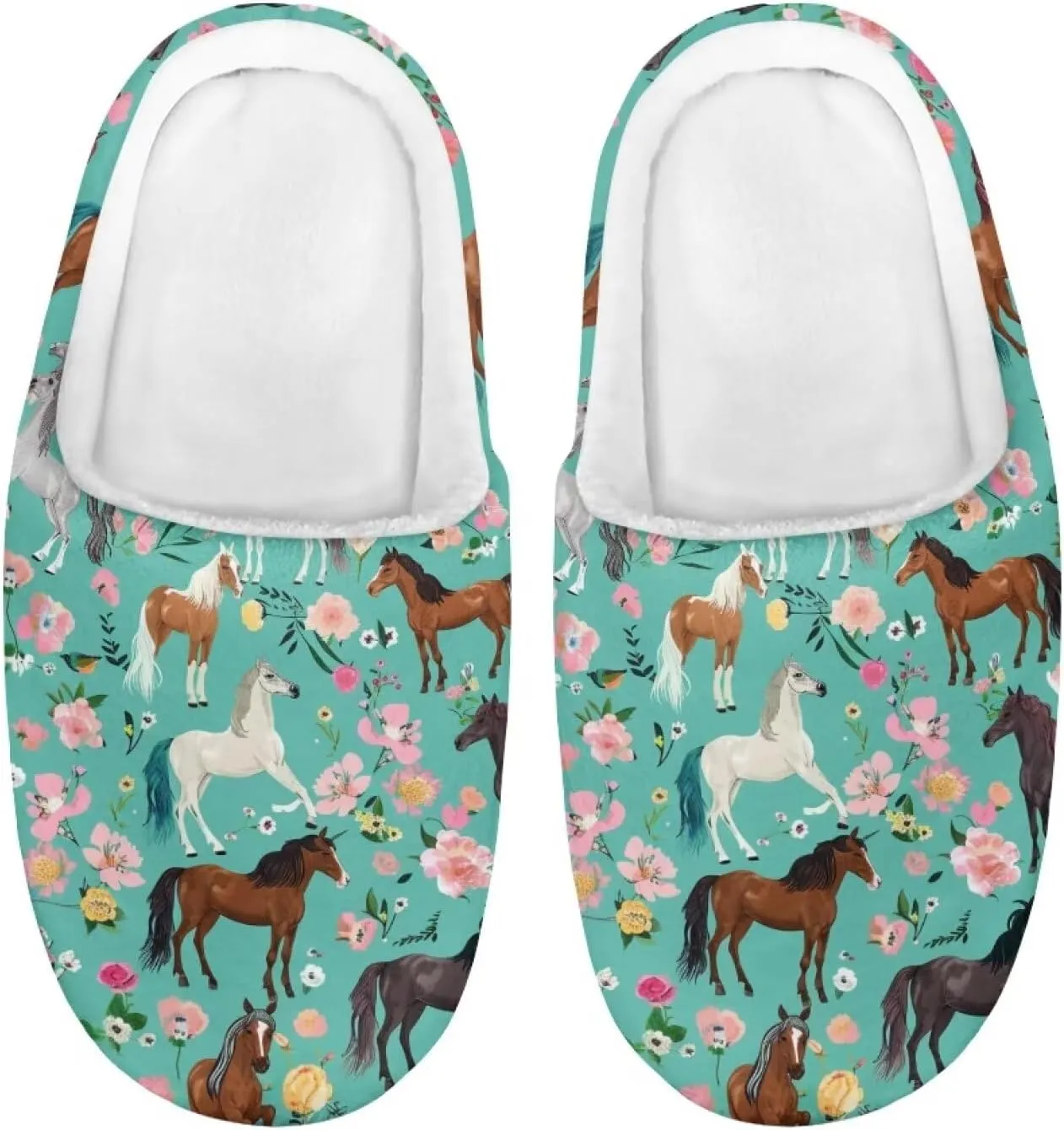 Flashideas Toddler Slippers Kids Fur Lined Warm Slip On Home Slippers Soft Plush Slippers