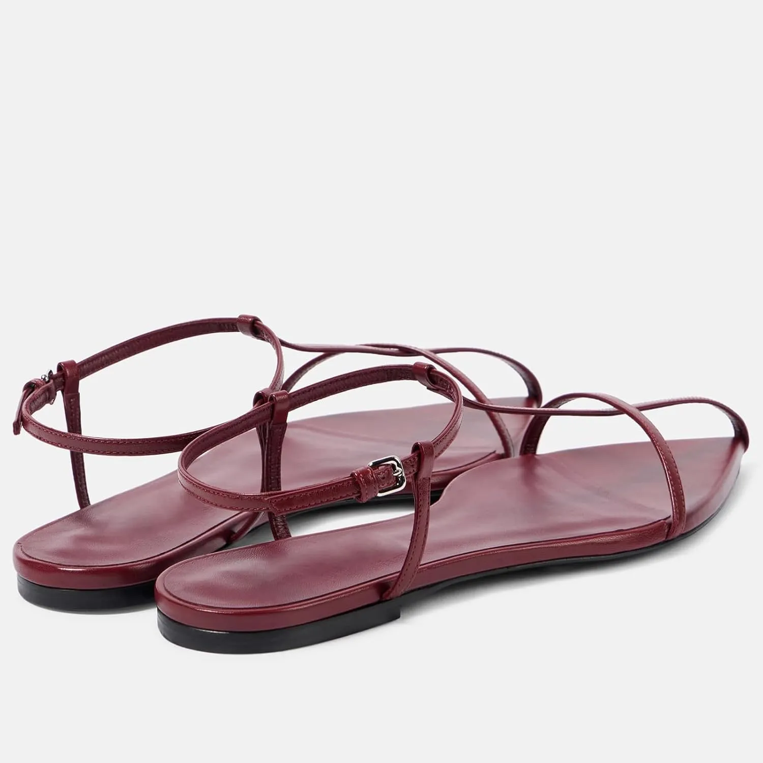 Flat Sandals for Women with Metal Buckle Ankle Strappy Ladies Fashion Slide Sandals Comfortable Summer Open Toe Women Sandals Dressy.