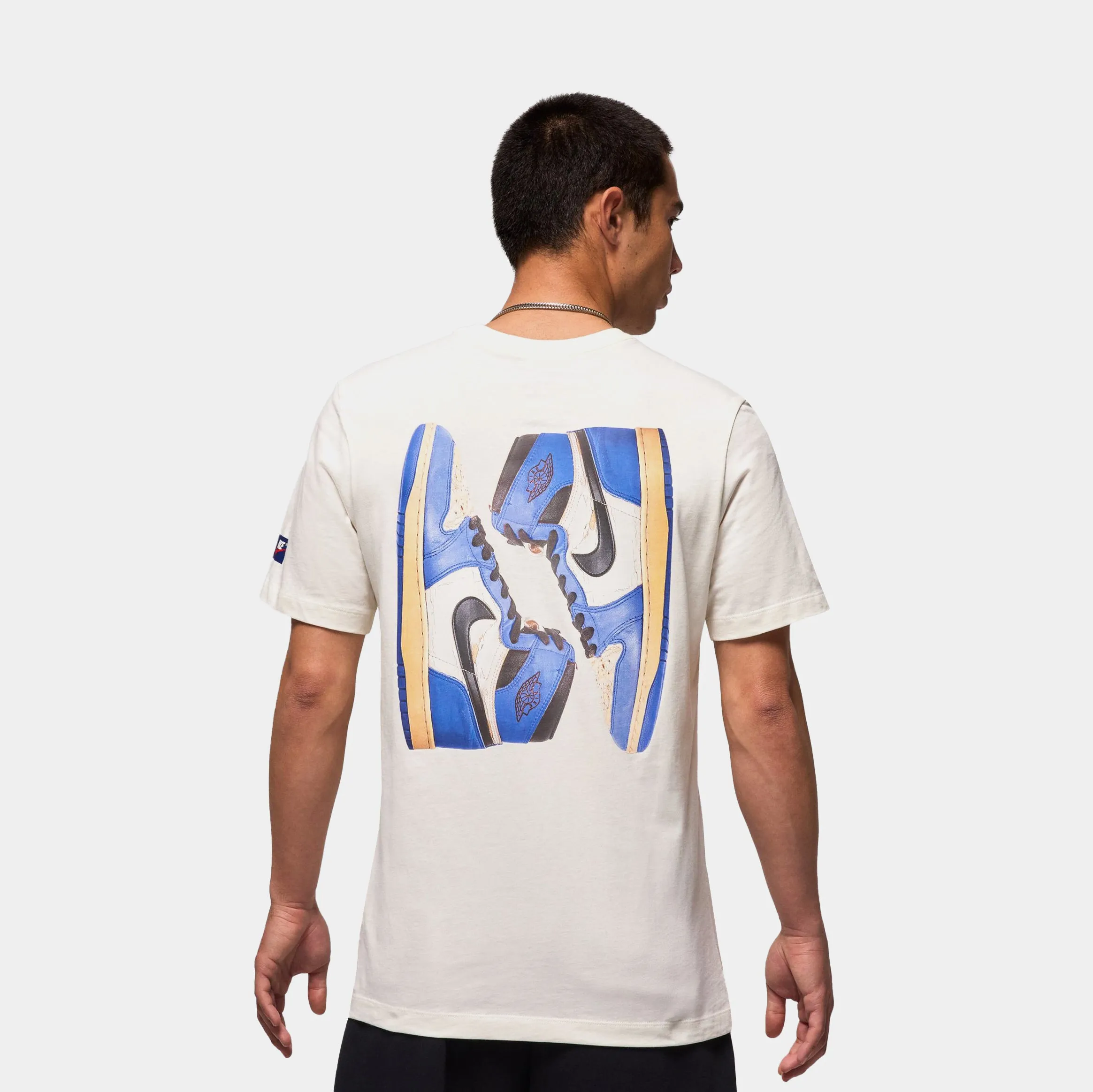 Flight Essentials Vintage AJ1 Mens Short Sleeve Shirt (Sail/Black)