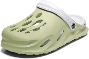 FLIOZY Mens Casual Slip-On Hollow Out Arch Support Clogs Garden Shoes Slip-on Outdoor Beach Slippers