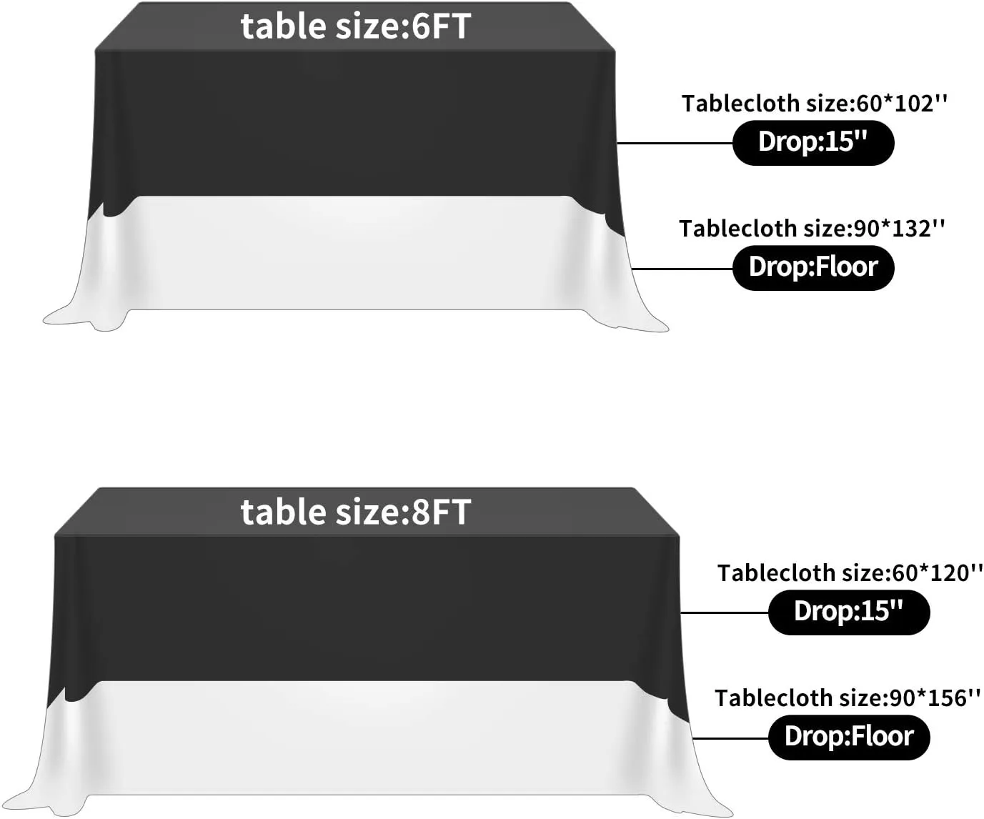 Fokitut 2 Pack Waterproof Rectangle Tablecloth, 90x156 Inch,Stain Resistant and Wrinkle Polyester Table Cloth, Fabric Table Cover for Kitchen Dining, Wedding, Party, Holiday Dinner-Apple Green