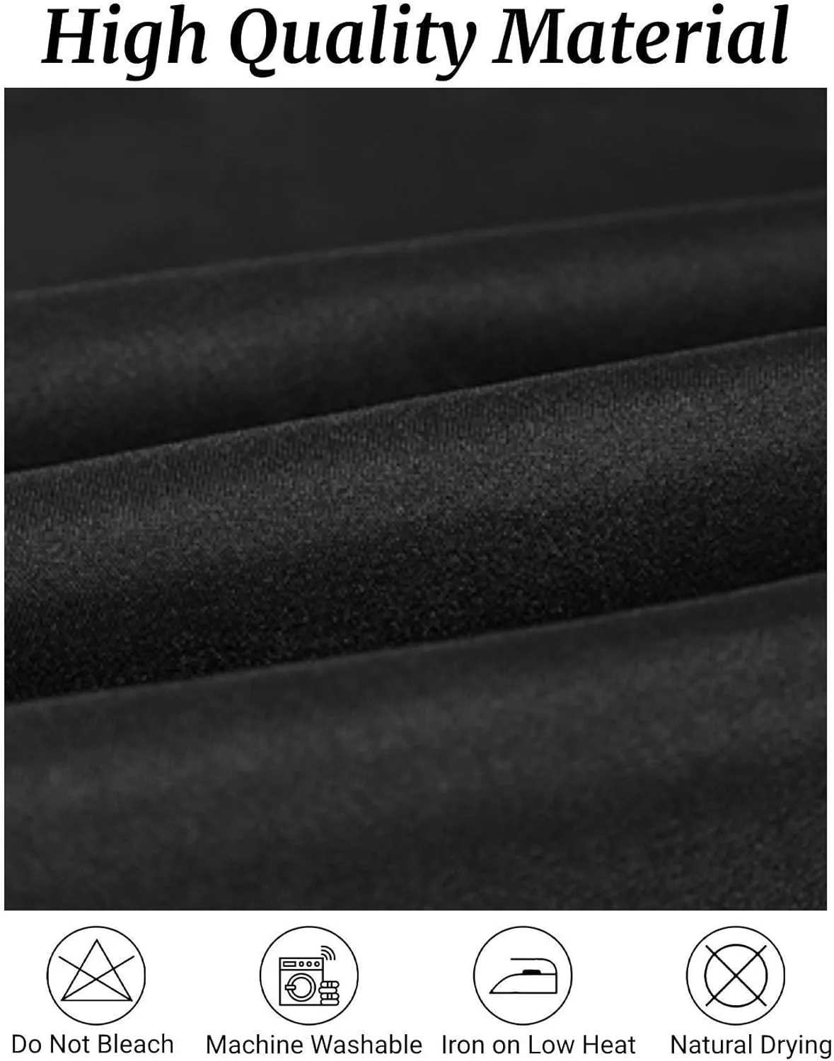 Fokitut 6 Pack Rectangle Tablecloth, 90x156 Inch, Stain Resistant and Wrinkle Polyester Table Cloth, Fabric Table Cover for Kitchen Dining, Wedding, Party, Holiday Dinner-Black