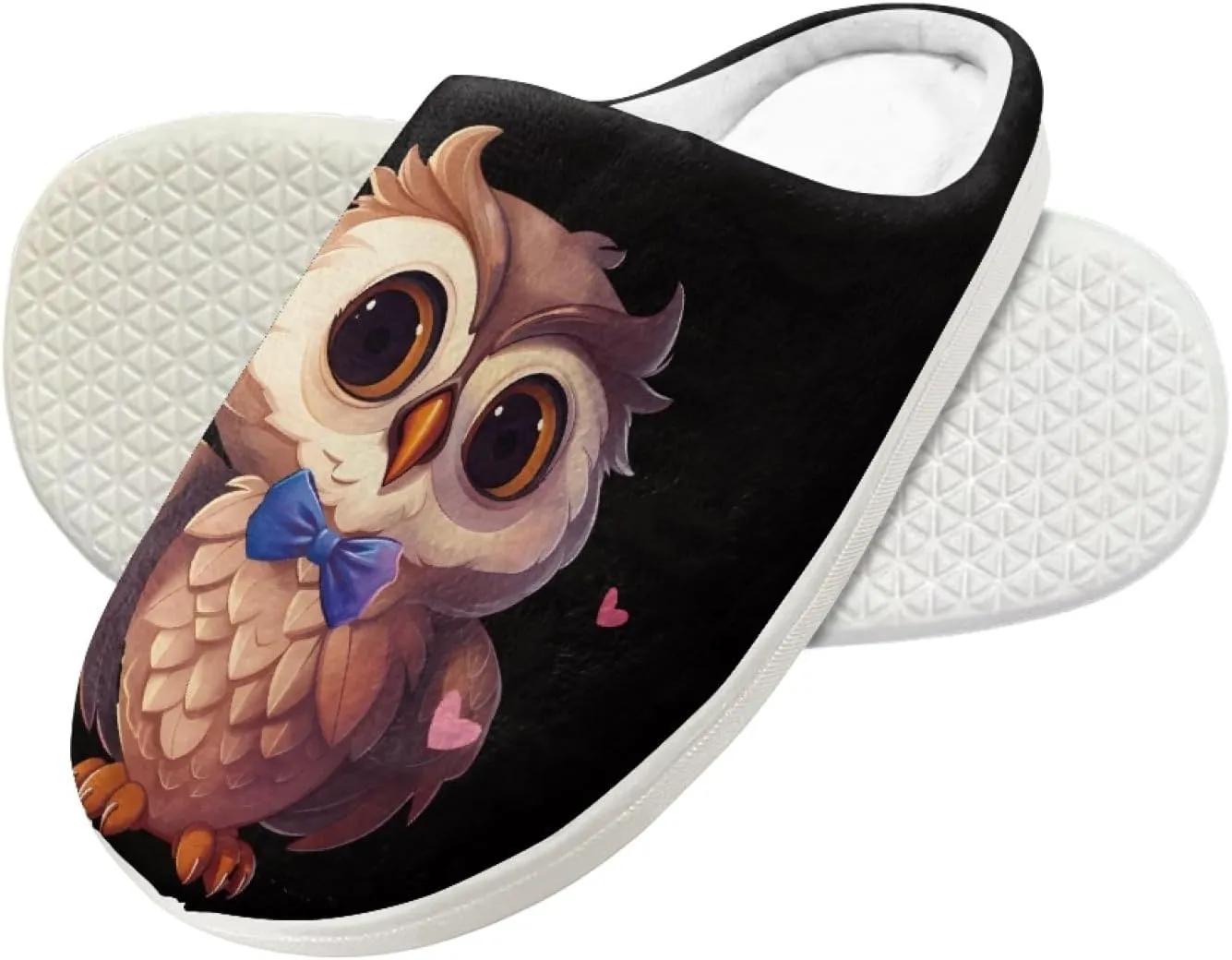 Forchrinse Blue Starfish Conch on Beach Kids House Slippers Warm Plush Slippers Cute Household Shoes Anti-Slip Indoor Home Slippers for Girls and Boys