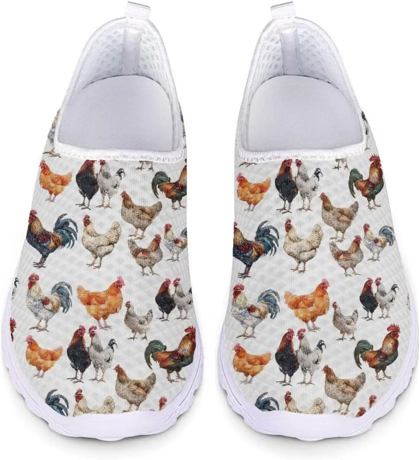 Forchrinse Cow Print Women’s Sneakers Slip on Shoes Cute Casual Shoes Walking Running Shoes Lightweight