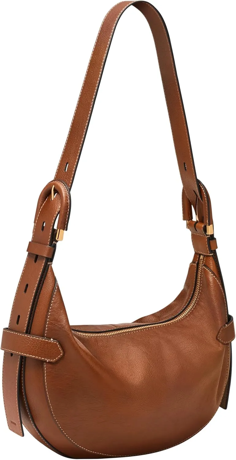 Fossil Women's Harwell Leather Hobo Purse Handbag for Women