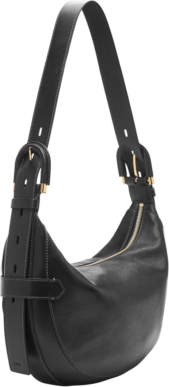 Fossil Women's Harwell Leather Hobo Purse Handbag for Women