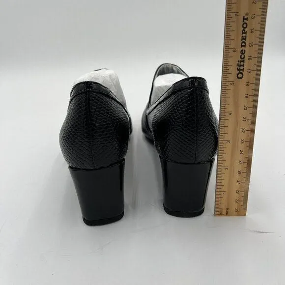 FOWT Black Almond Toe Pump Loafer Flats Slip On Cozy Party Dress Office Shoes