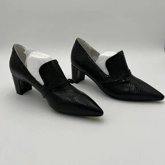 FOWT Black Almond Toe Pump Loafer Flats Slip On Cozy Party Dress Office Shoes