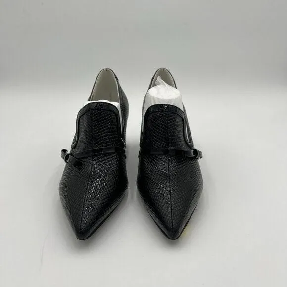 FOWT Black Almond Toe Pump Loafer Flats Slip On Cozy Party Dress Office Shoes