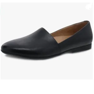 FOWT Black Almond Toe Pump Loafer Flats Slip On Cozy Party Dress Office Shoes