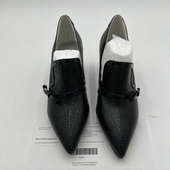 FOWT Black Almond Toe Pump Loafer Flats Slip On Cozy Party Dress Office Shoes