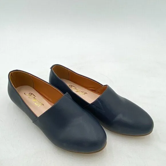 FOWT Black Almond Toe Pumps Solid Color Loafer Flats Slip On Cozy Party Shoes