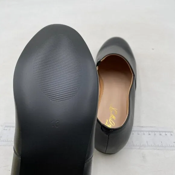 FOWT Black Closed Almond Toe Pump Loafer Flats Slip On Cozy Party Dress Shoes
