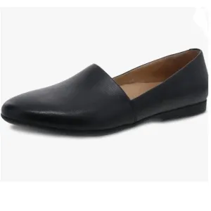 FOWT Black Closed Almond Toe Pumps Loafer Flats Slip On Cozy Party Dress Shoes
