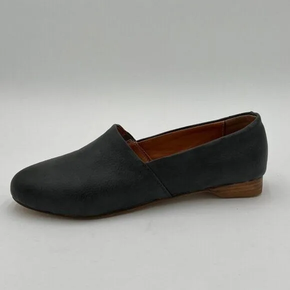 FOWT Black Closed Almond Toe Pumps Solid Color Loafer Flats Slip On Cozy Shoes
