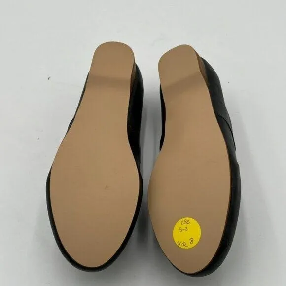 FOWT Black Closed Almond Toe Pumps Solid Color Loafer Flats Slip On Cozy Shoes