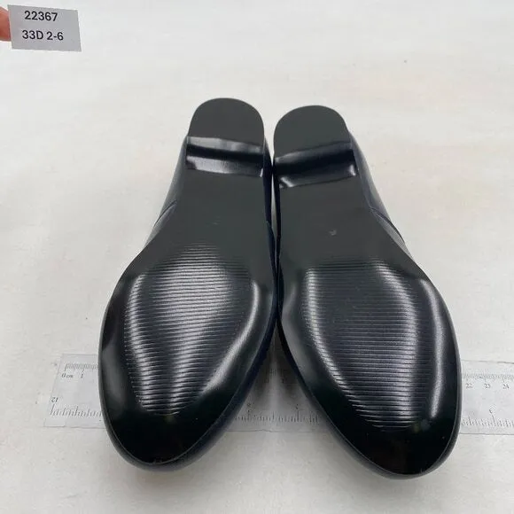 FOWT Women Fashion Closed Almond Toe Pumps Solid Color Loafer Flats Black Shoes