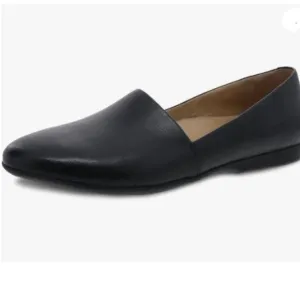 FOWT Women Fashion Closed Almond Toe Pumps Solid Color Loafer Flats Black Shoes