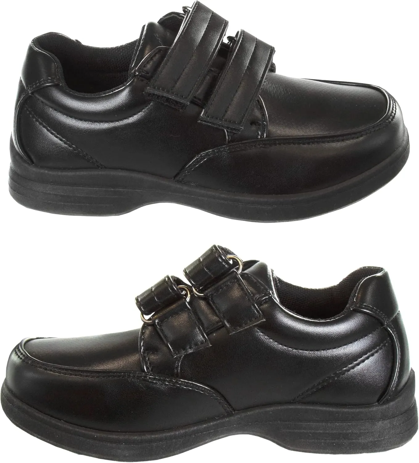 French Toast Boys Shoes - Kids Oxford School Uniform Loafer Church Dress Shoes Slip-On Faux-Leather (Toddler-Big Kid) (Black)