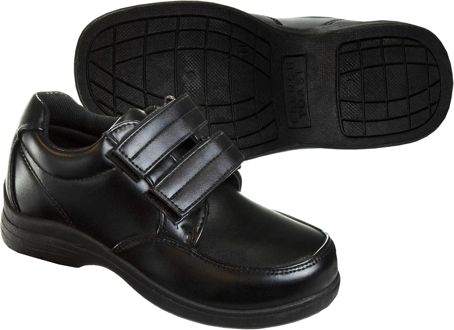 French Toast Boys Shoes - Kids Oxford School Uniform Loafer Church Dress Shoes Slip-On Faux-Leather (Toddler-Big Kid) (Black)