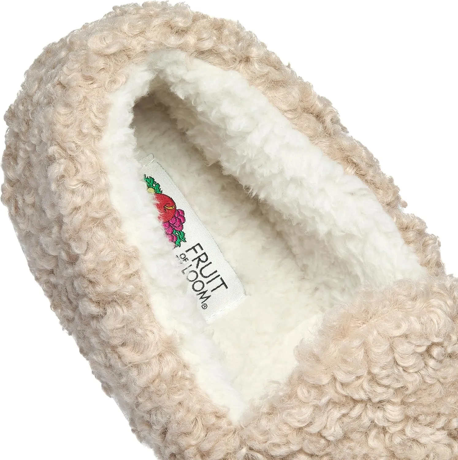 Fruit of the Loom Women's Berber Loafer - Comfy, Memory Foam, Indoor/Outdoor