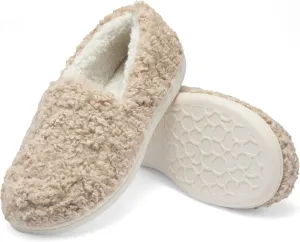 Fruit of the Loom Women's Berber Loafer - Comfy, Memory Foam, Indoor/Outdoor