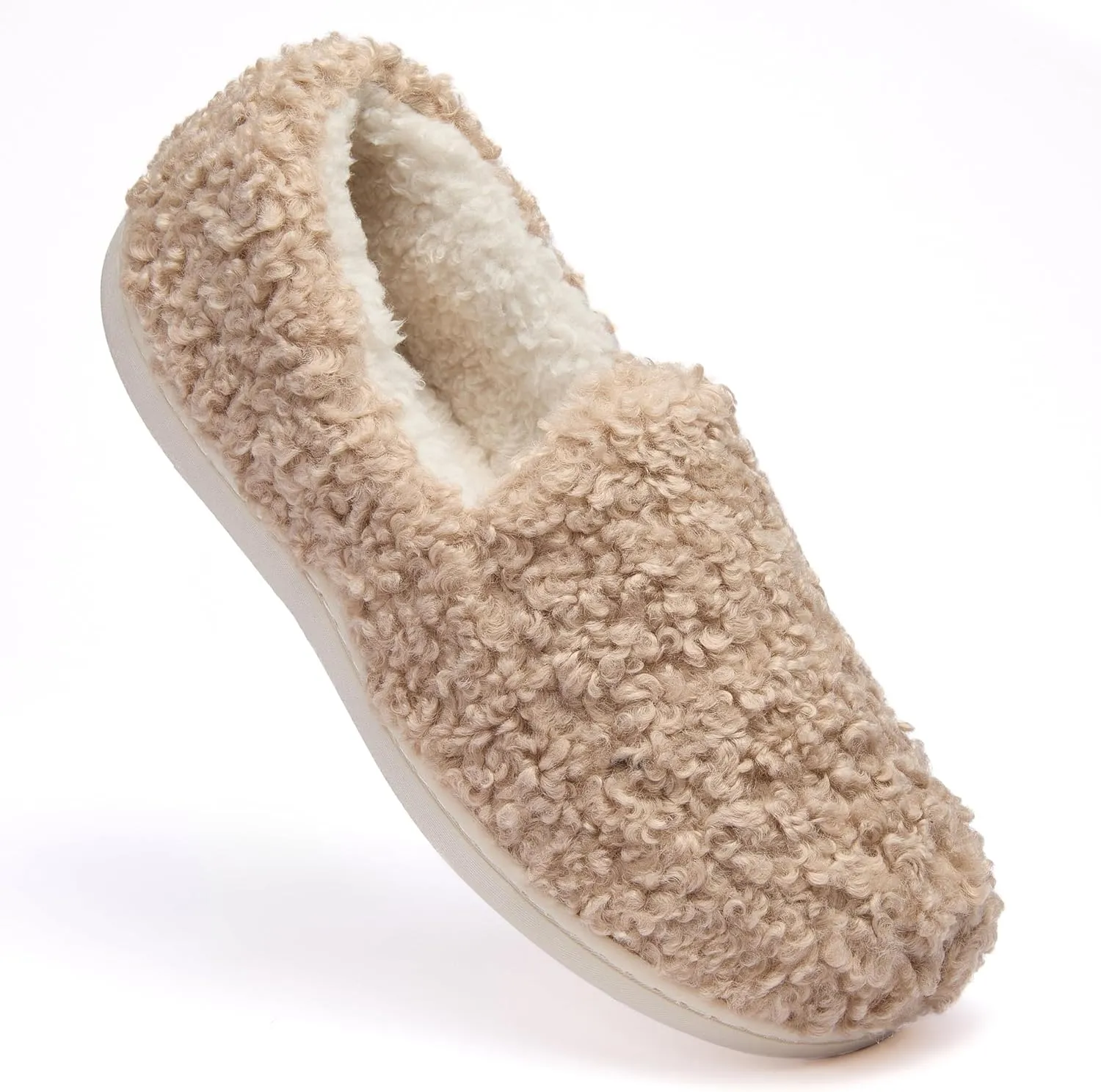 Fruit of the Loom Women's Berber Loafer - Comfy, Memory Foam, Indoor/Outdoor