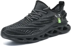 FUJEAK Mens Slip On Running Walking Sneakers Fashion Comfortable Gym Hiking Trainers Breathable Soft Ultralight Casual Work Shoes