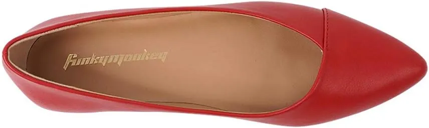 FUNKYMONKEY Women's Classic Ballet Flats Casual Comfort Slip On Flats Shoes