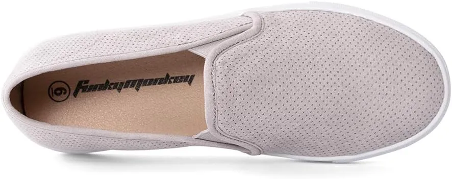 FUNKYMONKEY Women's Loafers Comfort Walking & Driving Slip-on Fashion Sneaker
