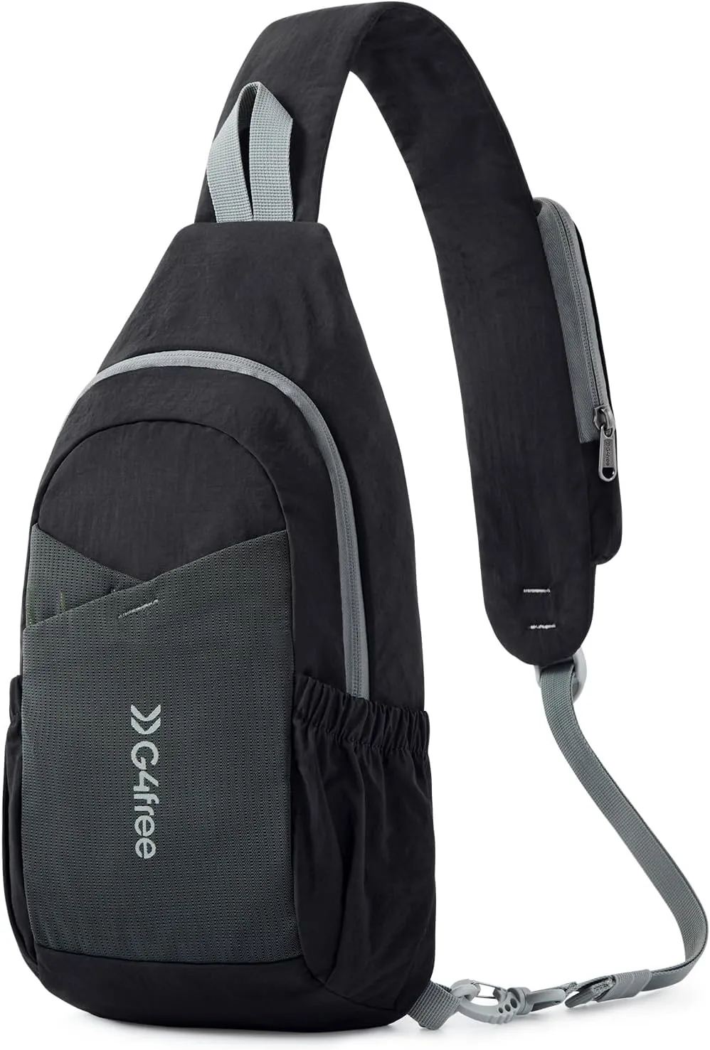 G4Free Sling Bag Casual Chest Shoulder Handbag Crossbody Backpack for Women Men with Front Pocket (Black)