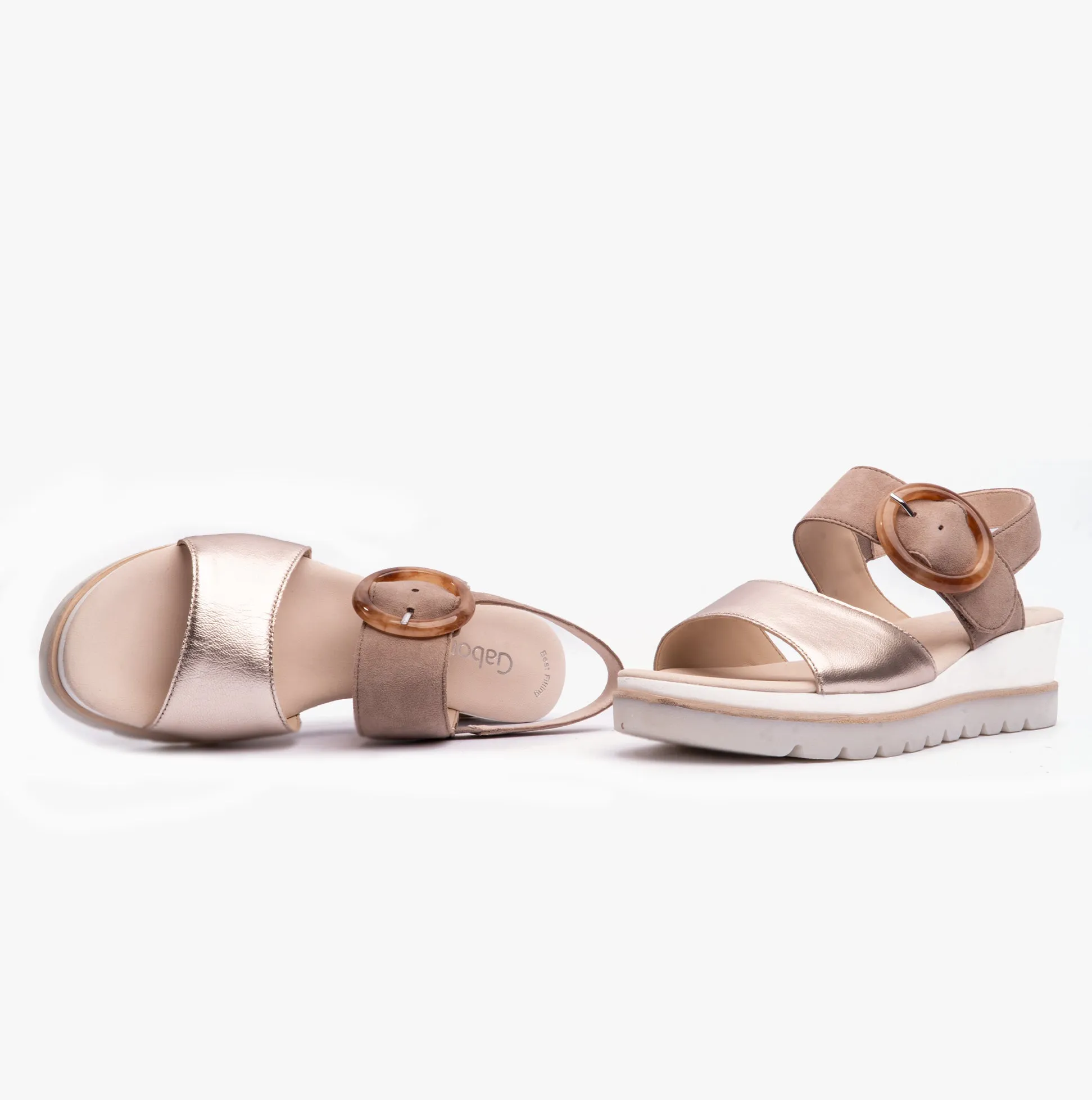 Gabor YEO Womens Sandals Beige/Grey