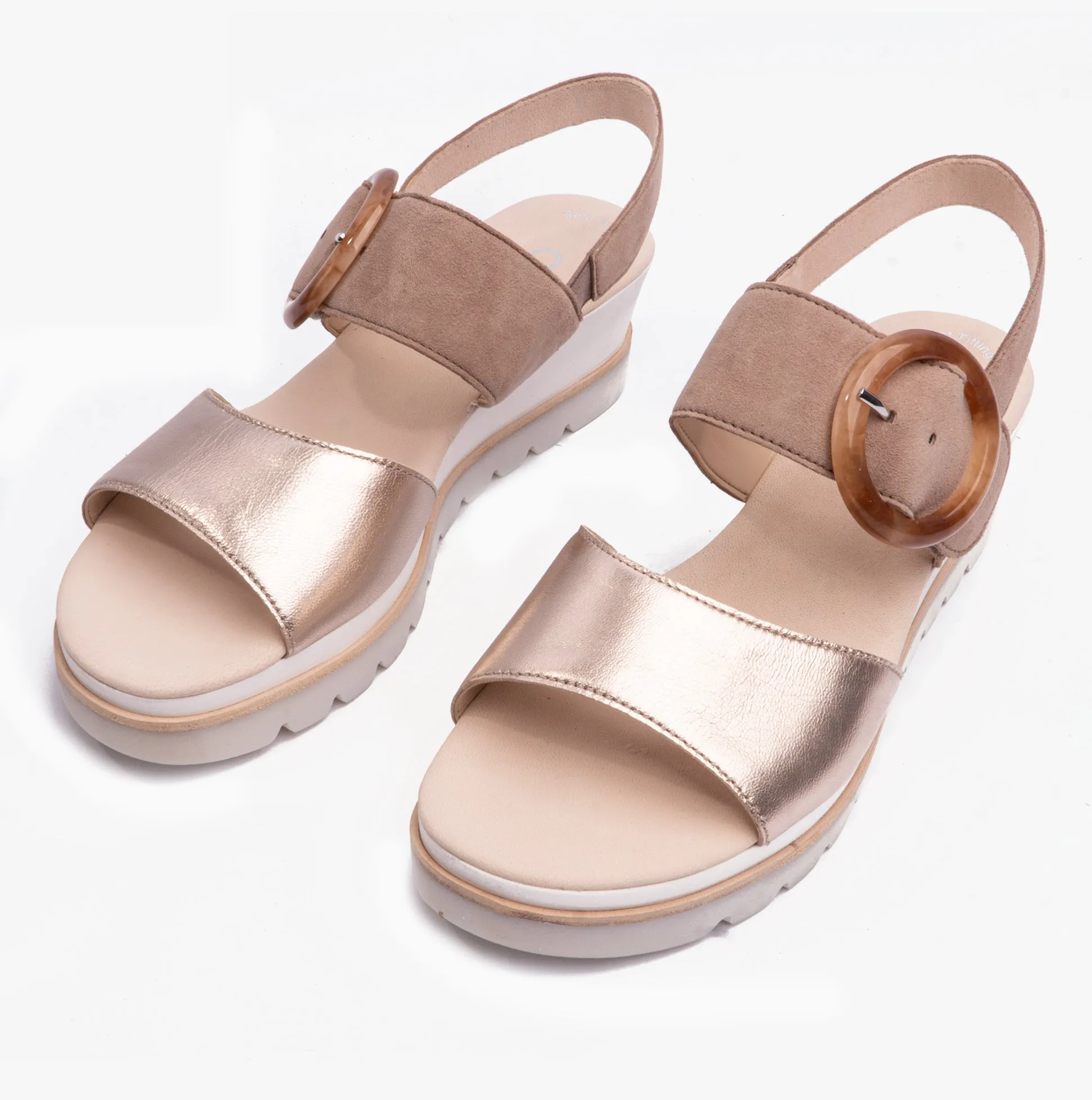 Gabor YEO Womens Sandals Beige/Grey