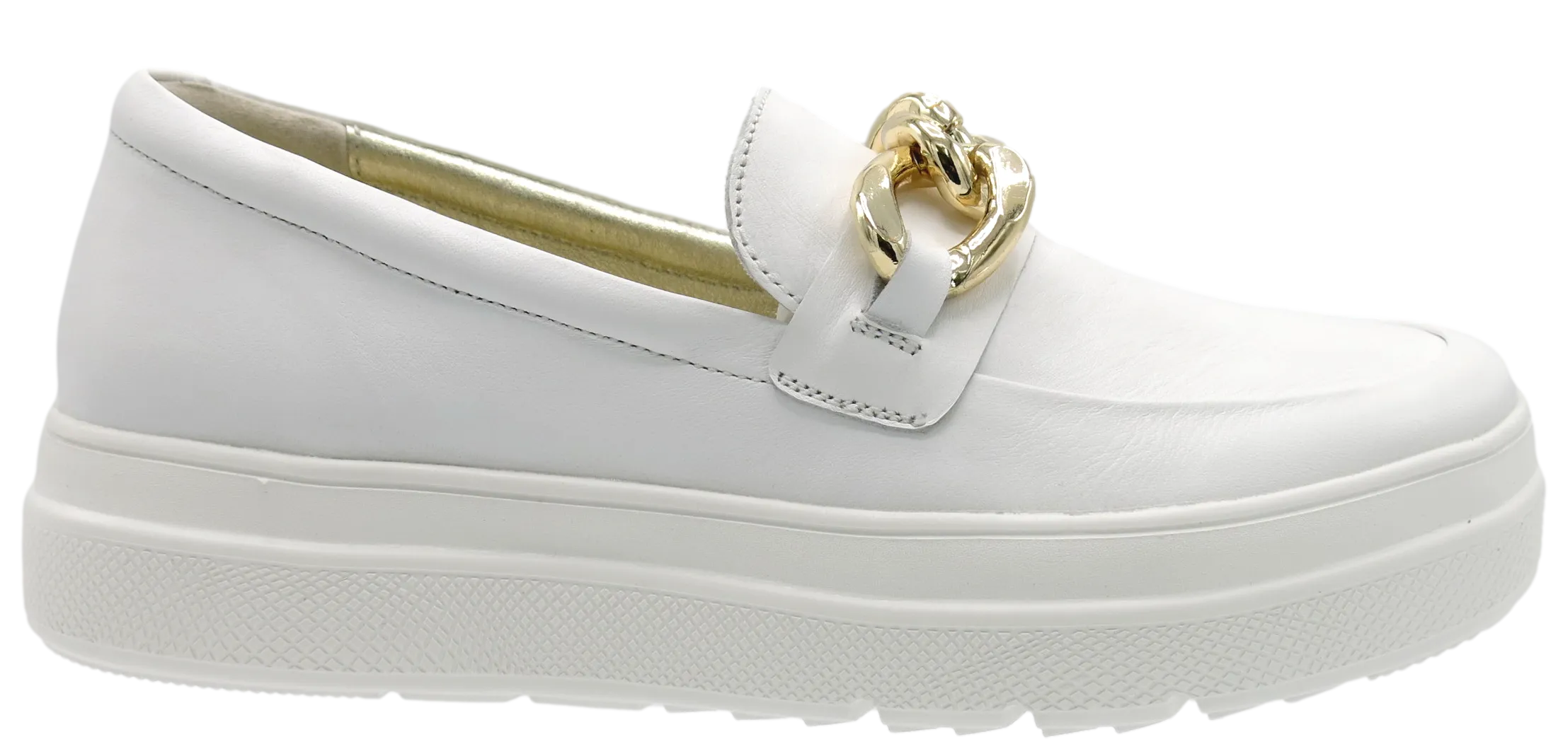 Gelato Bingle White/Gold Shoe
