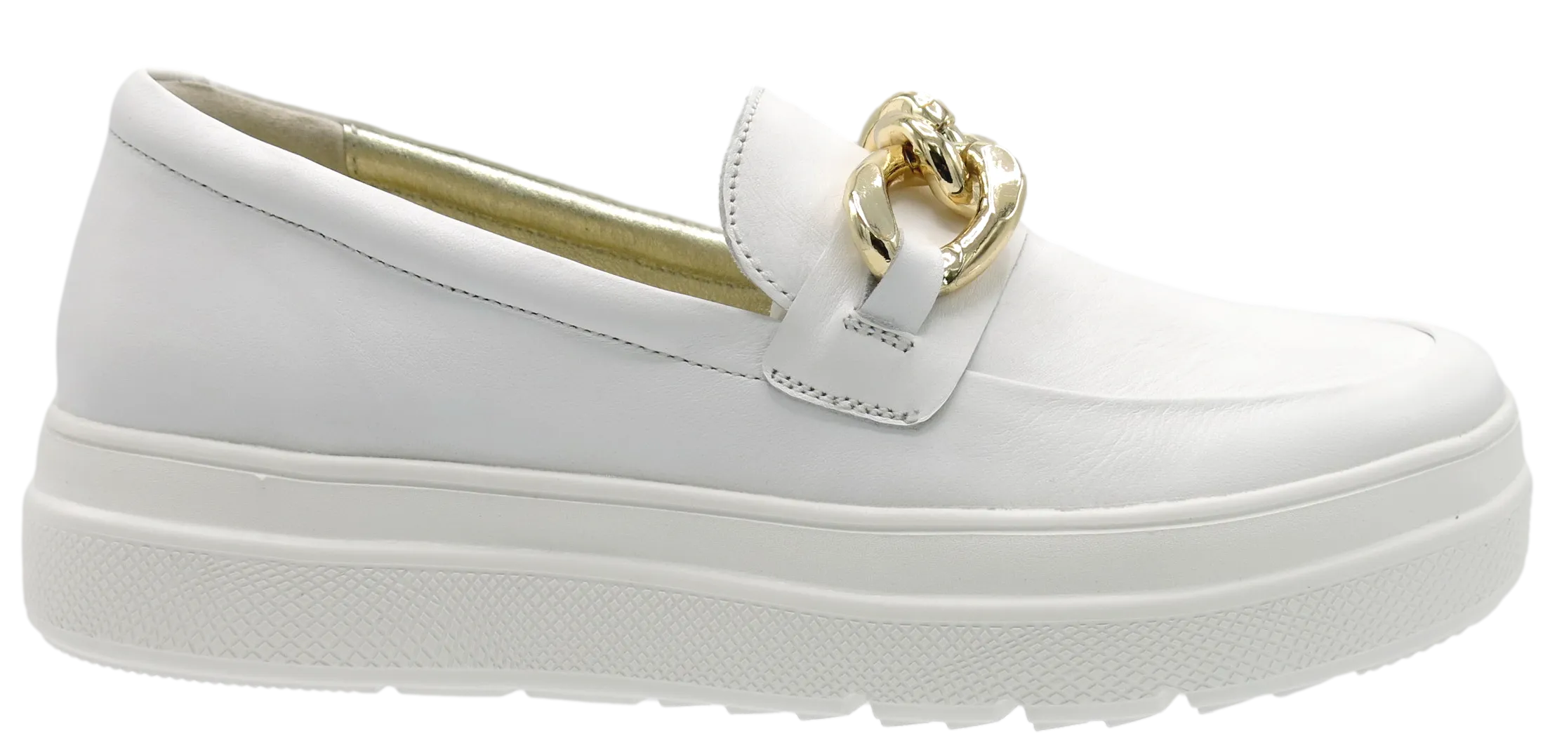 Gelato Bingle White/Gold Shoe