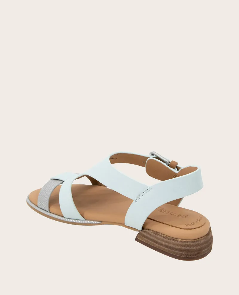 GENTLE SOULS - Haisley Leather Metallic Combo Sandal