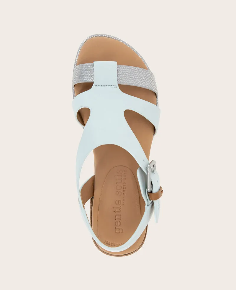 GENTLE SOULS - Haisley Leather Metallic Combo Sandal