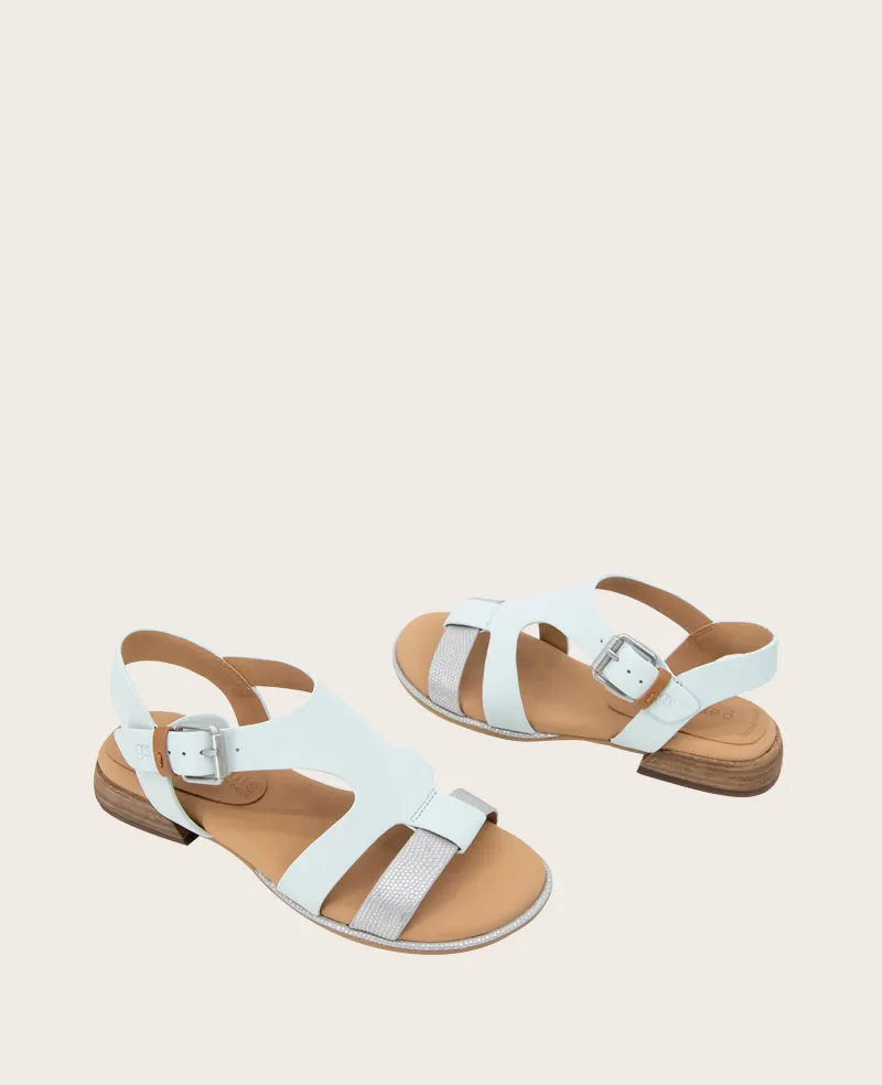 GENTLE SOULS - Haisley Leather Metallic Combo Sandal