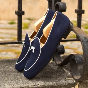 Gentlemen Barcelona Slip On - Navy Blue Suede Leather