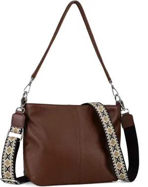 Genuine Leather Purse for Women, Women's Handbags Hobo Bag, Soft Leather Crossbody with Adjustable Wide Strap