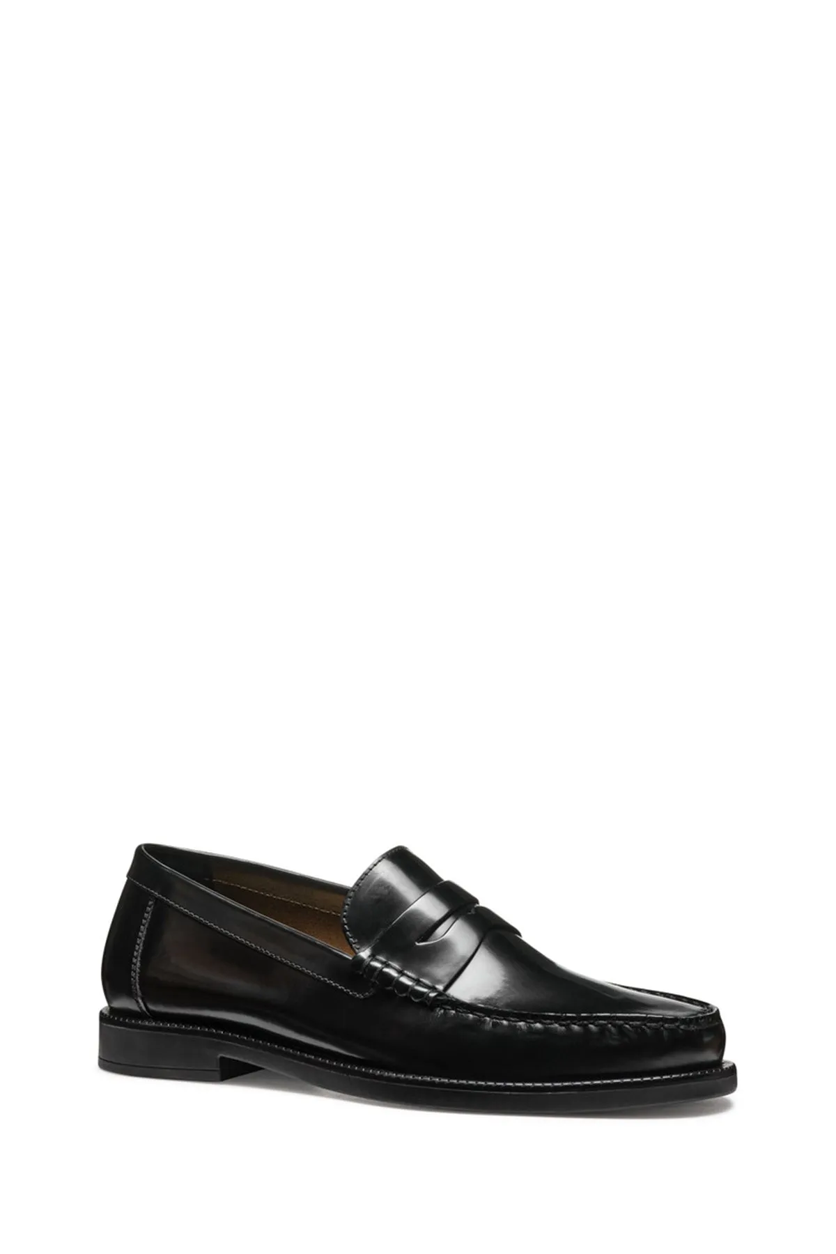 Geox Erkek Siyah U Recanati - Brushs.Lea Deri Loafer