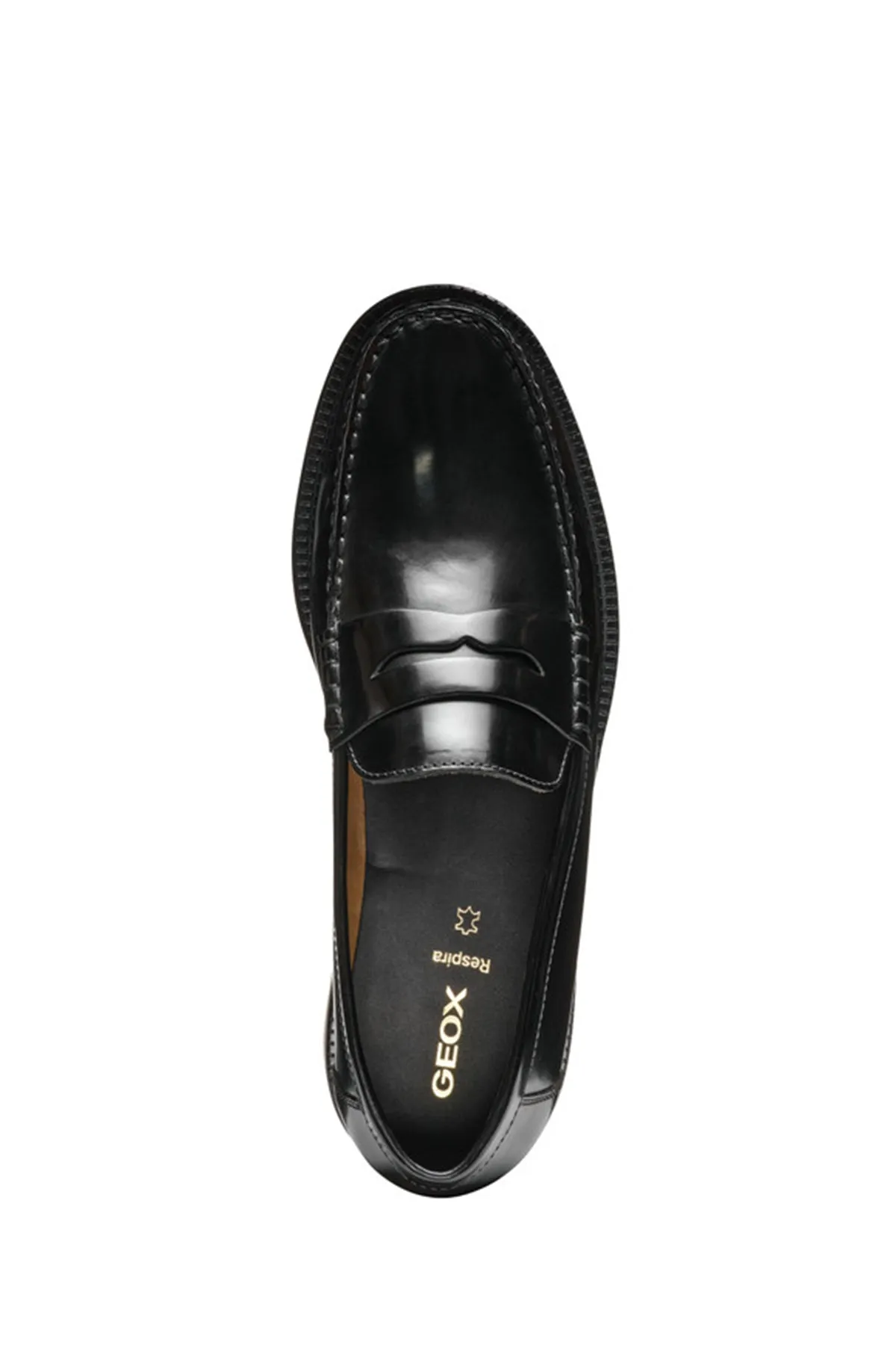 Geox Erkek Siyah U Recanati - Brushs.Lea Deri Loafer