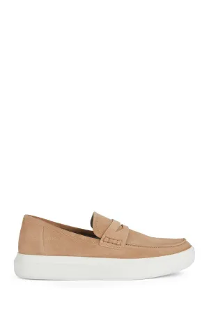 Geox Erkek Taba Deiven Süet Deri Casual Loafer