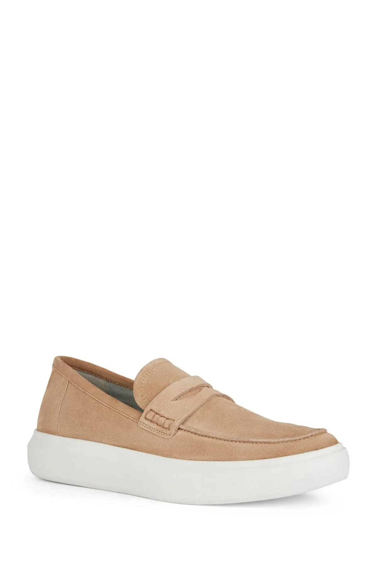 Geox Erkek Taba Deiven Süet Deri Casual Loafer